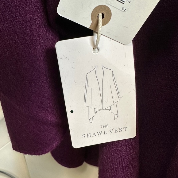 Eggplant Shawl Vest - Picture 3 of 4